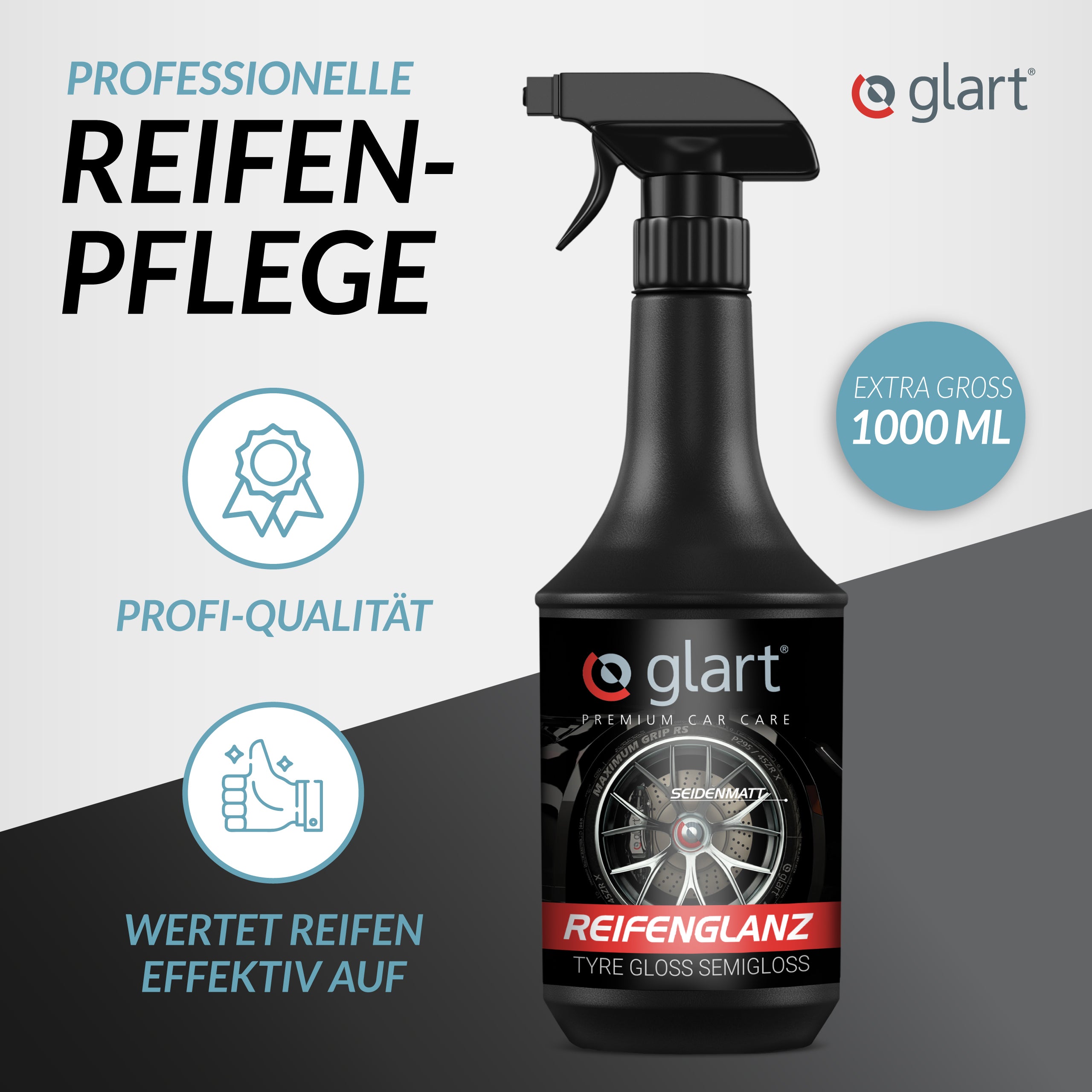 glart-451rk-reifenglanzspray-1000-ml-matt-mit-schwamm image 2
