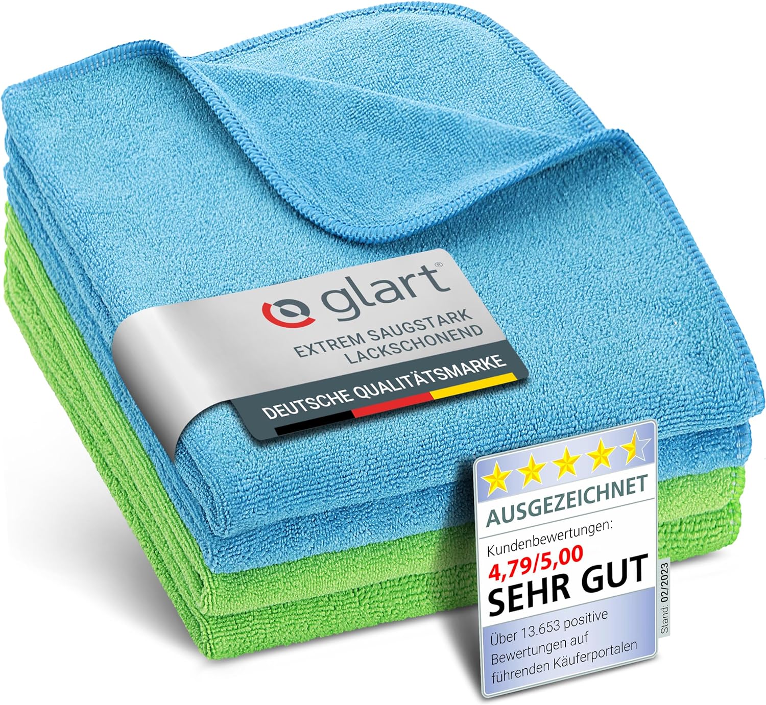 glart-mikrofasert-cher-4er-set-40x40-cm-360-g-m-fusselfrei image 1