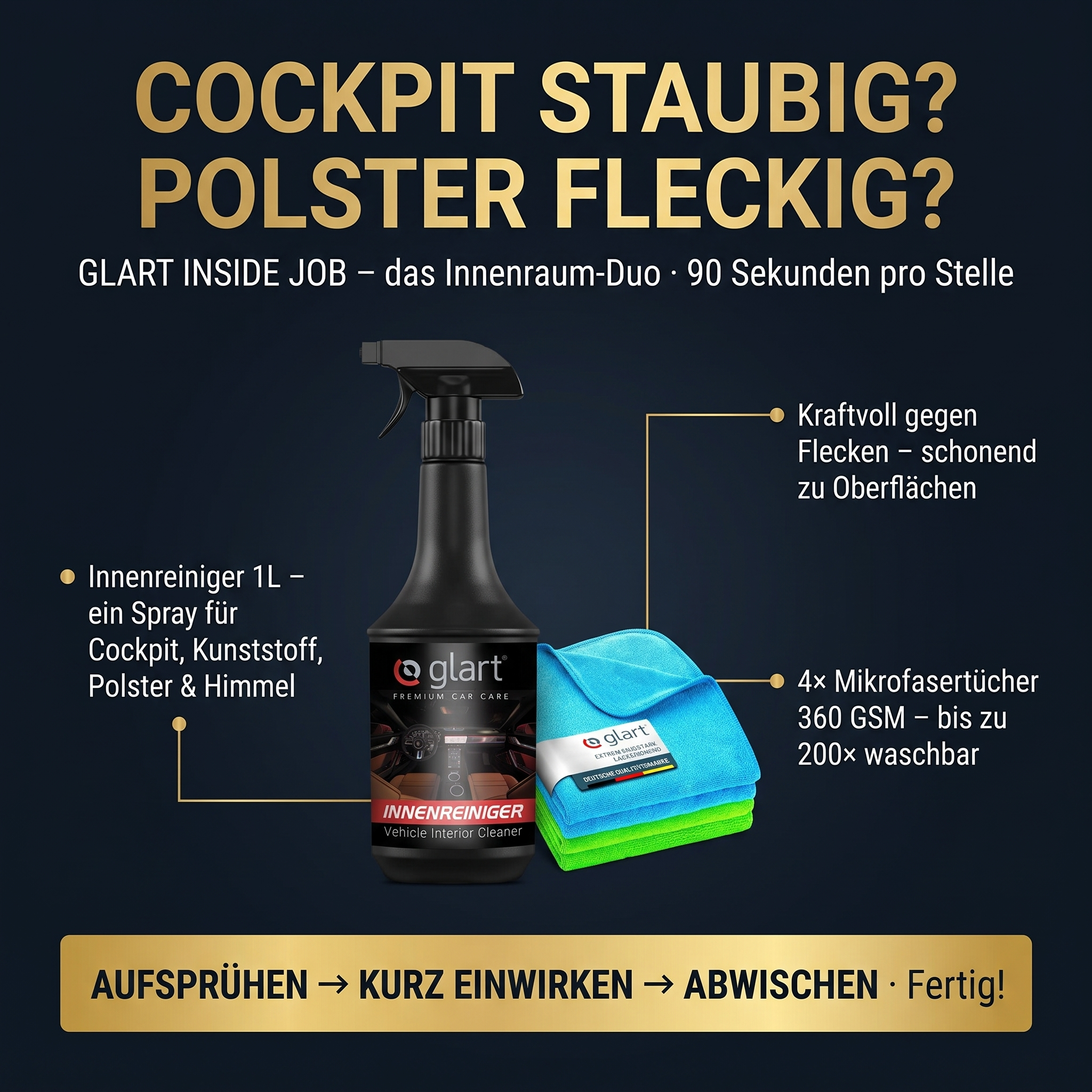 glart-inside-job-innenreiniger-set-1000-ml-mit-4-t-chern image 2