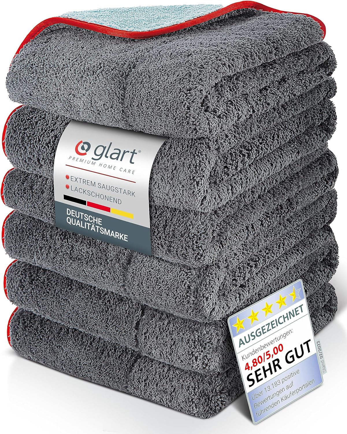 glart-mikrofasert-cher-poliertuch-60x40-cm-6er-set-kratzfrei image 1